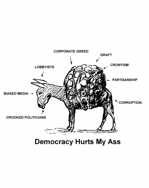Democracy hurts my ass Democracy hurts my ass
